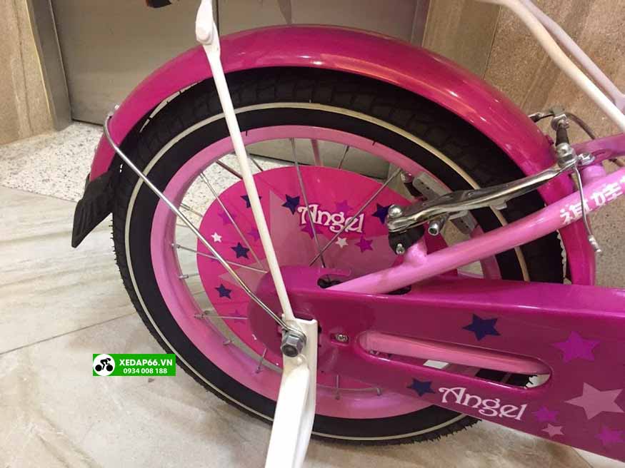 Banh xe dap tre em stitch angel jk906 hong - Xe đạp đường phố