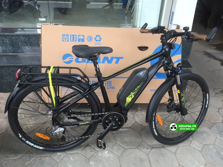 Xe đạp trợ lực điện GIANT EXPEDITION E+ 2 - Xe đạp đường phố GIANT EXPEDITION E+ màu đen xanh lá