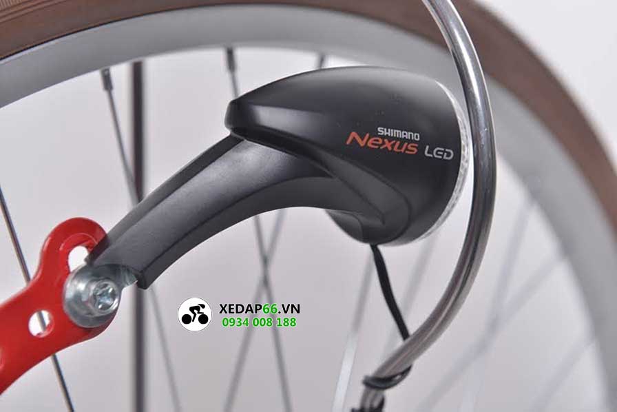 Xe đạp nữ mini Nhật Maruishi WAT2673 6 - Xe đạp đường phố den cam ung xe dap mini Nhat WAT 2673 - Xe đạp đường phố