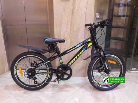 xe dap dia hinh tre em banh 20 totem 719 den xanh - Xe đạp đường phố