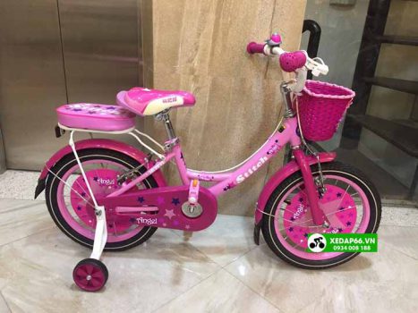 xe dap tre em stitch angel jk906 hong - Xe đạp đường phố