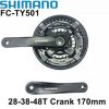Bộ đùi đĩa xe đạp Shimano TY501 28/38/48T 170L (Chính hãng) 5 - Xe đạp đường phố Bo dui dia shimano ty501 28 38 48T - Xe đạp đường phố