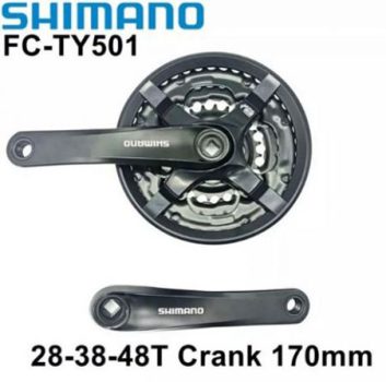 Bo dui dia shimano ty501 28 38 48T - Xe đạp đường phố