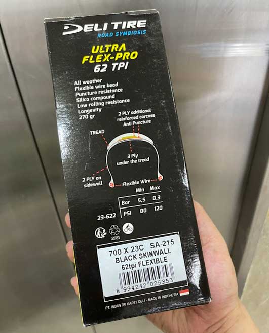 lop gap deli tire 700 23c indo 1 - Xe đạp đường phố