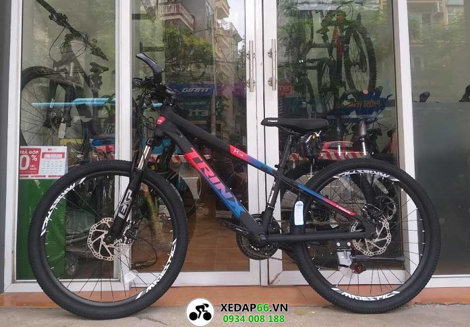 Xe đạp thể thao TRINX M114 2022 (bánh 24 inch) 6 - Xe đạp đường phố TrinX M114 2022 bánh 24'′ màu đen đỏ xanh