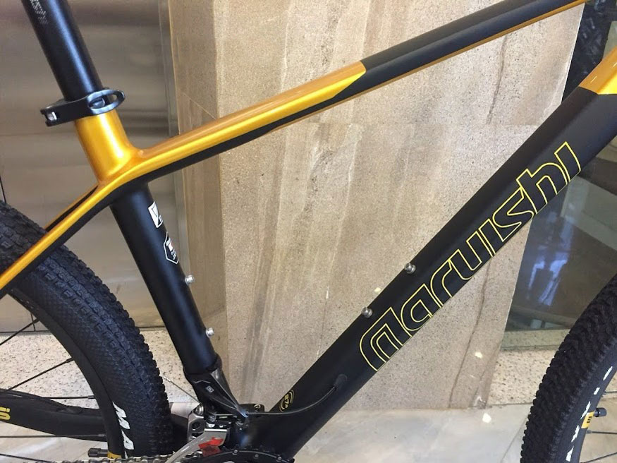 khung carbon Maruishi Unzen gold new - Xe đạp đường phố