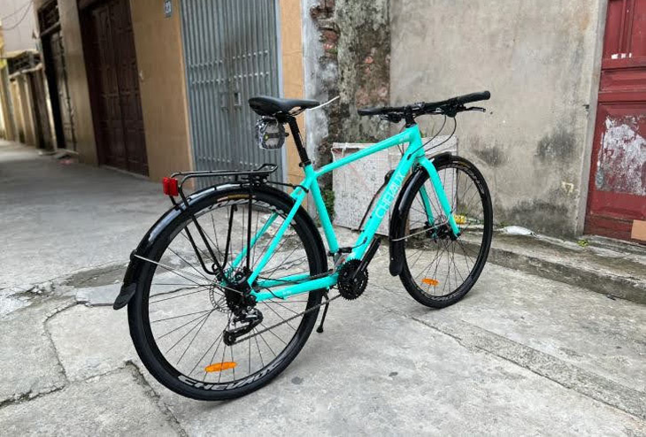 xe dap touring chevaux hk pro xanh ngoc 02 - Xe đạp đường phố