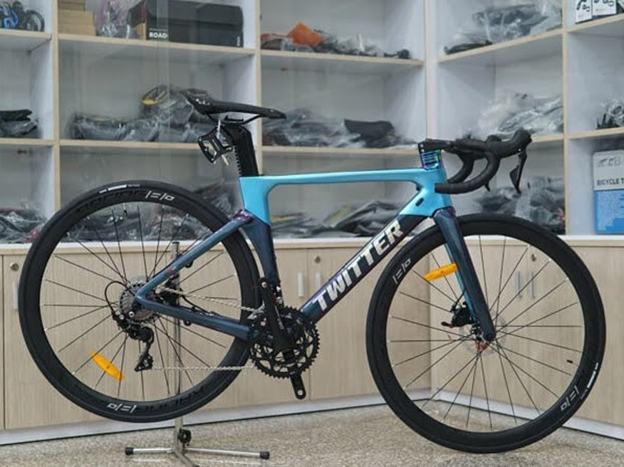 Xe đạp đua road TWITTER AURORA R7000 (phanh đĩa) 8 - Xe đạp đường phố Twitter Aurora R7000 22 speed Cameleon Blue