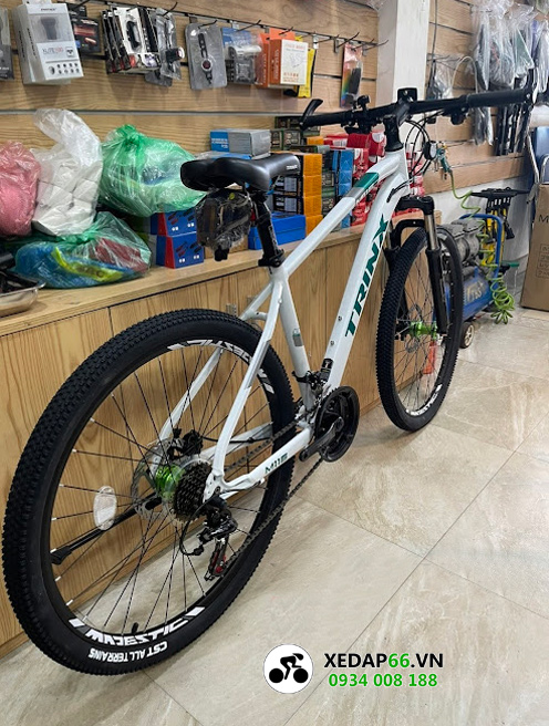 Xe đạp địa hình mtb TRINX M116 2024 4 - Xe đạp đường phố xe dap dia hinh mtb trinx m116 2024 trang xanh 01 - Xe đạp đường phố