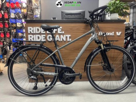 xe dap city touring giant trooper 5500 2024 ghi - Xe đạp đường phố