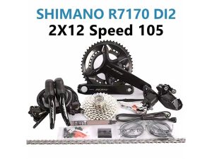 Bộ group điện tử Shimano 105 R7170 DI2 2×12S - Japan