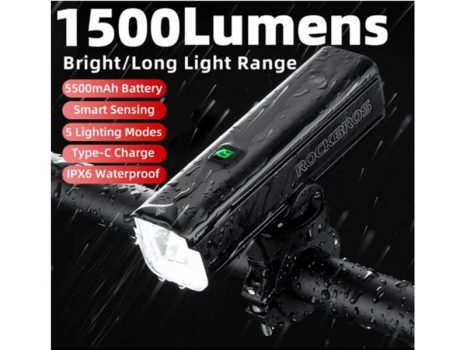 Đèn pha xe đạp Rockbros RHL1500 Lumen siêu sáng 9 - Xe đạp đường phố den pha xe dap rockbros 1500 lumen sieu sang 01 - Xe đạp đường phố