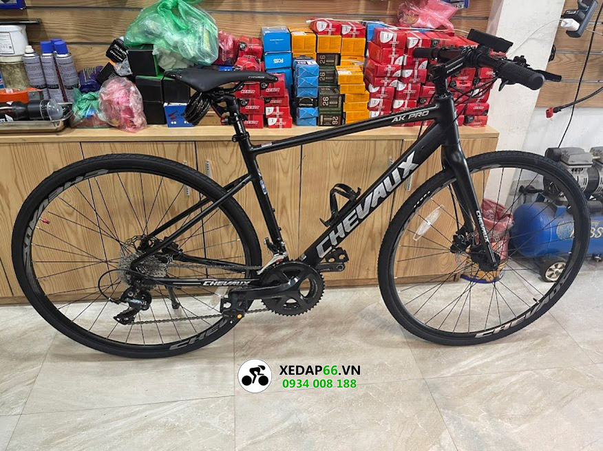 Xe đạp City Touring CHEVAUX AK PRO 2024 5 - Xe đạp đường phố Chevaux AK PRO 2024 màu đen mờ