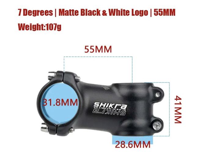 Pô tăng (Stem) nhôm Shikra 31.8mm cho xe đạp (nhiều kích cỡ) 2 - Xe đạp đường phố potang stem nhom Shikra xe dap 03 - Xe đạp đường phố