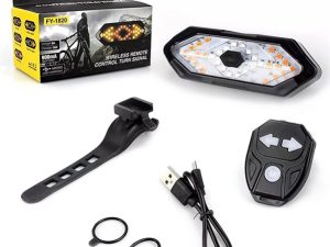 Đèn xi nhan FY-1820 sạc usb có còi gắn xe đạp