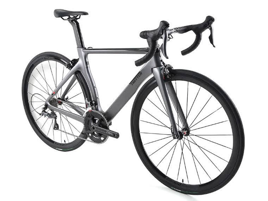Xe đạp đua road Twitter T2 Shimano R2000 8 - Xe đạp đường phố Twitter T2 Shimano R2000 màu xám đen
